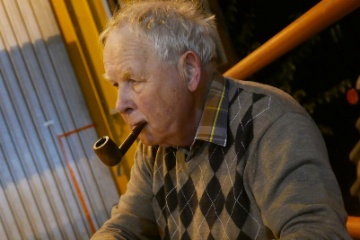 Ueli Oberli mit Dampflok