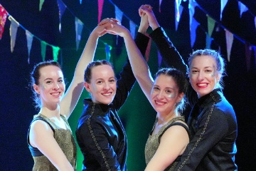 Die Baselbieter Sportpreistr�gerinnen 2025, das Team Aerobic: Maria & Laura Schnetzler, Rajah Ginzel, Livia H�berli (v.l.)