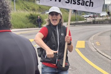 Kristine Ewert kaperte das Namensschild