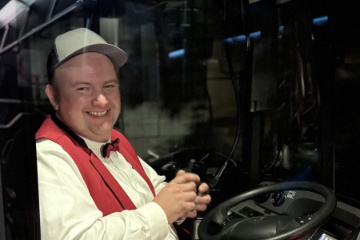 Unser Chauffeur und Bassist, Lukas B�rgin...