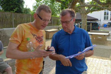 Personaljustage: Roger Scheideggel (li) und Willy Nnlist ... "schribs uf"