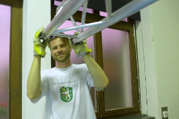 Patric Bieler auch als "Beleuchtungsmast"