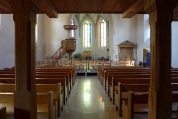 Die ref. Kirche ist fr die Vortrge am Samstagabend bereit