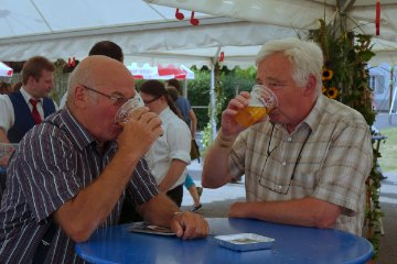 Vor dem Einsatz als "Staff" ein khles Morgenbier : Christoph Mller