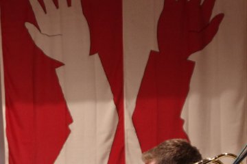 Michel Brgin (MV Eptingen) unter Sissacher Fahne