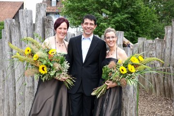 Ehrendamen und Ehrenherr des MV Sissach: Katja Bausinger - Nicoals Regez - Tanja Franz (v.l.n.r.)