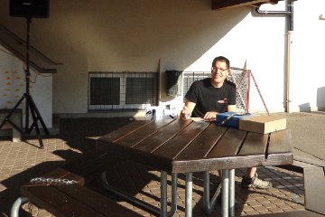Die Infozentrale - hier besetzt mit Christian Hfelfinger