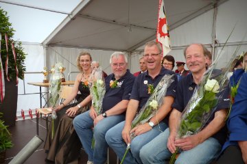 Veteranen MV Sissach: Tanja Franz (25J); Jrg Schneider & Urs Oberli (35J); Hans Jenzer (25J) -  [Bild zVg]