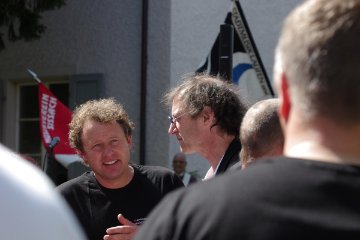 Daniel ("Dnnli") Widmer und Landrat Stefan Zemp (re) : Ernst Sutter