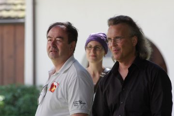 Die musikalische Leitung der Jugendmusik Regio Sissach: Adriano de Iorio, Thomas Heid (Mitte: Julia Kaufmann, in der Orchesterleitung der JMRS bis 2010)