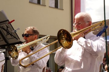 Der MV Bottmingen auf der Aussenbhne